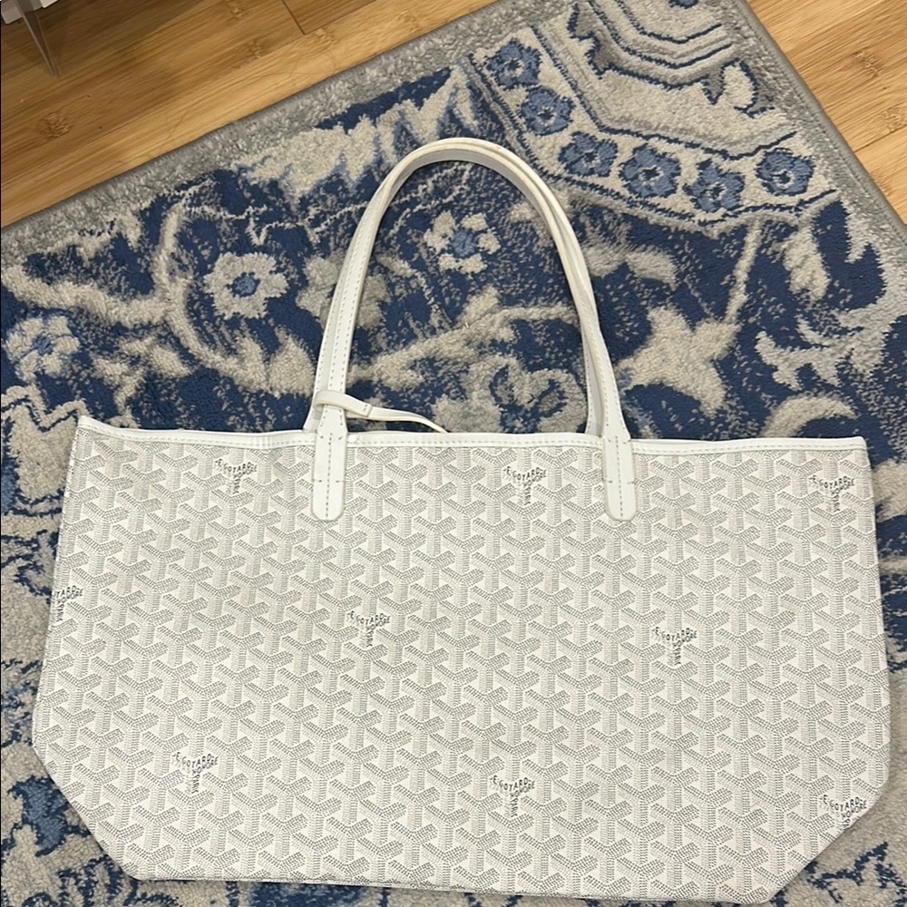 Goyard White Tote Bag